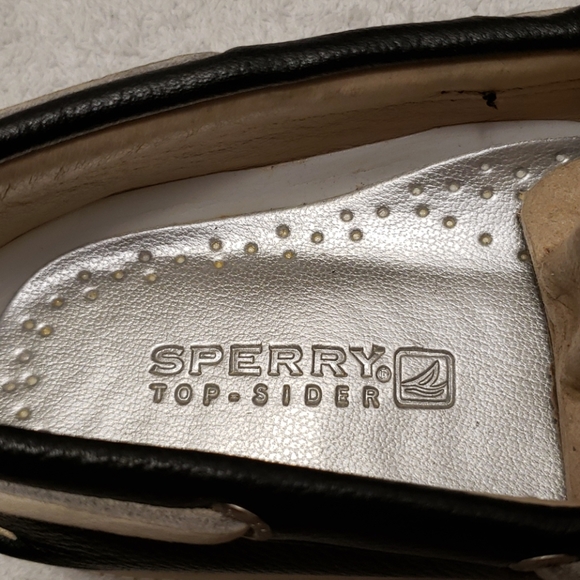 Sperry Topsiders, black leather, 7 - Picture 5 of 9